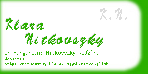 klara nitkovszky business card